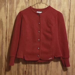 Geiger 100% pure wool, red sweater